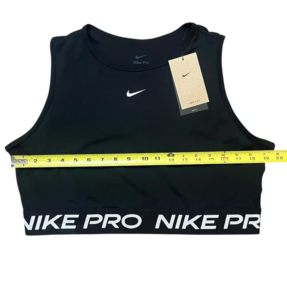 Nike Pro Size XL Women's Dri-FIT Cropped Training Tank Black